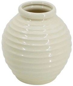Διακοσμητικό Βάζο Pot 61025 19x19x20cm Beige Artekko Κεραμικό