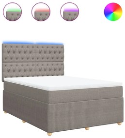 ΚΡΕΒΑΤΙ BOXSPRING ΜΕ ΣΤΡΩΜΑ TAUPE 160X200 ΕΚ. ΥΦΑΣΜΑΤΙΝΟ 3294418