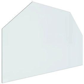 vidaXL Πλάκα Τζακιού Εξάγωνη 80x50 εκ. Γυάλινη