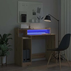 vidaXL Γραφείο με ράφι Artisan Oak 97 x 45 x 90 εκ. Επεξεργασμένο ξύλο