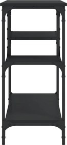 vidaXL Τραπέζι Κονσόλα με Ράφια Μαύρο 100 x 35 x 75 εκ.