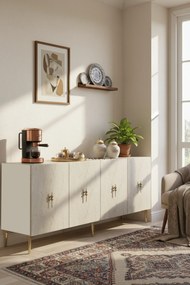 Stewehome πολυλειτουργική κονσόλα ντουλάπι για καφέ και βάση τηλεόρασης 180x32x75 cm