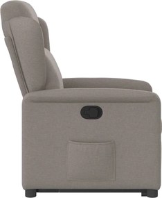 vidaXL Πολυθρόνα Ανακλινόμενη με Ανύψωση Χρώμα Taupe Υφασμάτινη