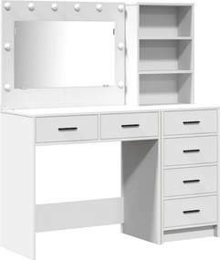 vidaXL Τραπέζι περιποίησης Λευκό 78.5 x 41 x 135 εκ Επεξεργασμένο ξύλο