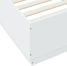 vidaXL Πλαίσιο Κρεβατιού Λευκό 90 x 200 εκ. Επεξεργασμένο Ξύλο