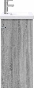 vidaXL Σετ Επίπλων Μπάνιου Γκρι Sonoma 61 x 40 x 84,5 εκ