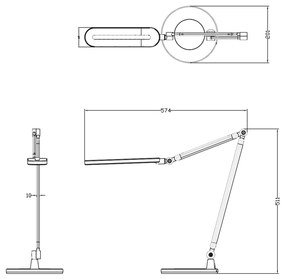 ΦΩΤΙΣΤΙΚΟ ΓΡΑΦΕΙΟΥ LED BLAIN PRO HM4462.08 ΑΣΗΜΙ ABS 57,4x51,1Υεκ.