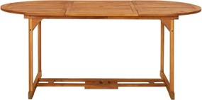 vidaXL Σετ Τραπεζαρίας Κήπου 7 Τεμαχίων 180x90x75 εκ. Μασίφ Ακακία