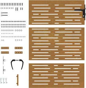 vidaXL Πύλη Κήπου 85 x 150 cm Ατσάλι με Επικάλυψη Πούδρας Κλειδώσιμο