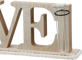 Lettering "Love" Ξύλο Ecru PU 4 41x7.5x12.5cm