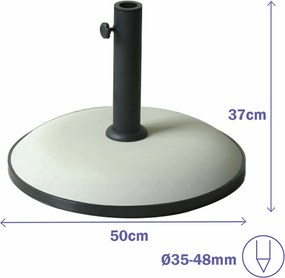 Βάση ομπρέλας Marbueno Λευκό 50 x 37 x 50 cm Στρογγυλή