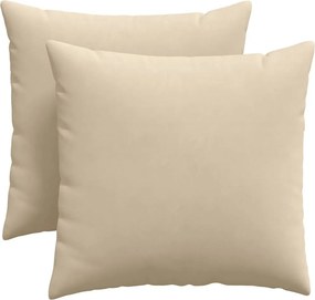 vidaXL Μαξιλάρι Καναπέ 2 pcs Κρεμ 45 x 45 cm ύφασμα