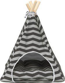 vidaXL Teepee για κατοικίδια με μαξιλάρι 40 x 40 x 50 cm Πολυεστέρας