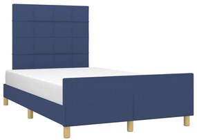 vidaXL Πλαίσιο κρεβατιού χωρίς στρώμα μπλε 120x200cm ύφασμα
