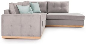 Γωνιακός καναπές αριστερή γωνία Boston pakoworld ύφασμα elephant-ciel 280x225x90εκ