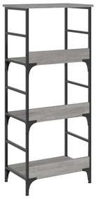 vidaXL Βιβλιοθήκη Γκρι Sonoma 50x33x117,5 εκ. Επεξεργασμένο Ξύλο