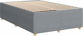 vidaXL Κρεβάτι box spring με στρώμα Ανοιχτό γκρι 120 x 200 cm Ύφασμα