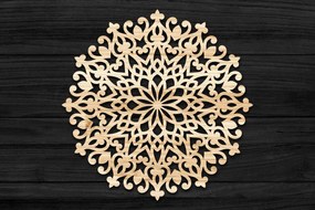 Intra απο ξύλο plywood 3mm-4mm πάχος 3D Mandala για Cricut Δίασταση 30x30 cm INTRAFABR-69585237
