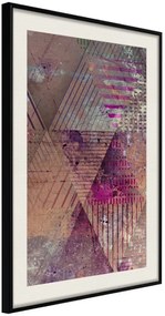 Αφίσα - Pink Patchwork II - 20x30 - Μαύρο - Με πασπαρτού