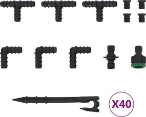 vidaXL Εύκαμπτος Σωλήνας Ποτίσματος Κήπου 100μ./0,6" Καουτσούκ και PVC