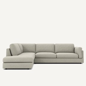 Γωνιακός καναπές με ανάκλιντρο σε υφή τουίντ, César