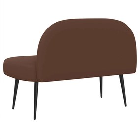 vidaXL Δερμάτινος Πάγκος με Πλάτη Καφέ 110 x 60 x 76 cm Τεχνητό Δέρμα