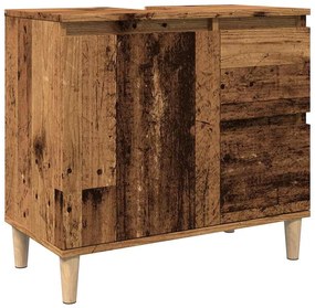 vidaXL Ντουλάπι νιπτήρα Παλιό ξύλο 65x33x60 cm Κατασκευασμένο ξύλο