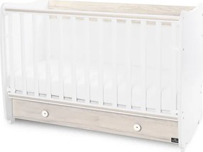 BED DREAM  60/120 WHITE/LIGHT OAK NEW