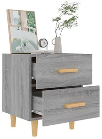 vidaXL Κομοδίνα 2 τεμ. Γκρι Sonoma 40 x 35 x 47,5 εκ.