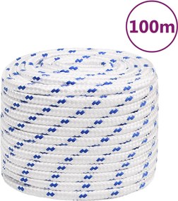 vidaXL Σχοινί Ναυτιλίας Λευκό 18 χιλ. 100 μ. από Πολυπροπυλένιο