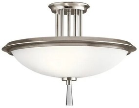 Πλαφονιέρα Φωτιστικό Οροφής 3xE27 Dreyfus Elstead Lighting-KL-DREYFUS-SFCLP-Ασημί KL-DREYFUS-SFCLP