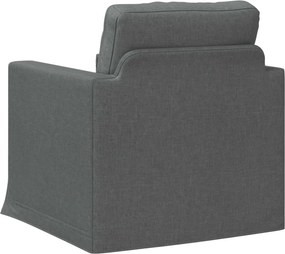 vidaXL Καναπές Σκούρο Γκρι 78 x 77 x 80 cm ύφασμα