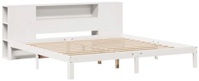 vidaXL Κρεβάτι Βιβλιοθήκη Χωρίς Στρώμα 180x200 εκ Μασίφ Ξύλο Πεύκου