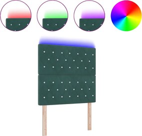 vidaXL LED κεφαλάρι με κεφαλάρι Σκούρο Πράσινο 100 cm Πολυεστέρας