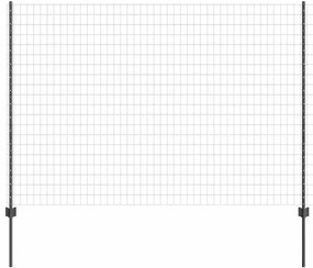 vidaXL Φράχτης με Στήλες. Γκρι 1.6 x 10 m Ατσάλι