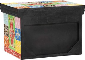vidaXL Κομοδίνο με συρτάρι Πολύχρωμο 40 x 30 x 28 εκ