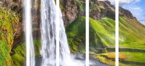 Εικόνα 5 τμημάτων καταρράκτη Seljalandsfoss