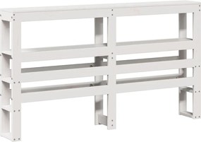 vidaXL Πλαίσιο Κρεβατιού με Κεφαλάρι Λευκό 140 x 190 εκ. Μασίφ Πεύκο