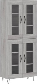 vidaXL Ντουλάπι Γκρι Sonoma 69,5 x 34 x 180 εκ. Επεξεργασμένο Ξύλο