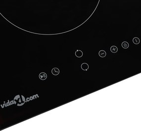 vidaXL Εστία Κεραμική με 2 Εστίες και Πλήκτρα Αφής 3000 W