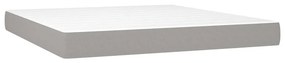 vidaXL Κρεβάτι Boxspring με Στρώμα &amp; LED Αν.Γκρι 180x200εκ. Υφασμάτινο