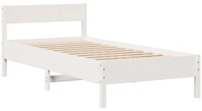 vidaXL Σκελετός Κρεβ. Χωρίς Στρώμα Λευκό 90x190 εκ Μασίφ Πεύκο