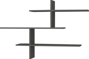Ραφιέρα τοίχου Leo Megapap χρώμα ανθρακί 123x22x80εκ.