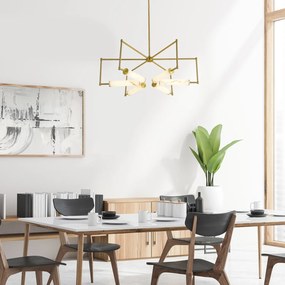 Κρεμαστό φωτιστικό LED ACA Abyss λευκό-χρυσό 60W 3000K
