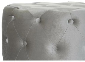 Υποπόδια DKD Home Decor Γκρι Βελούδο Ξύλο MDF (80 x 80 x 43 cm) (58 x 58 x 37 cm) (2 pcs)