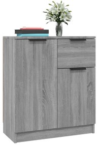vidaXL Ντουλάπι 2 τεμ. Γκρι Sonoma 60x30x70 εκ. από Επεξεργασμένο Ξύλο