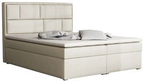 Κρεβάτι continental Pomona 115, Διπλό, Continental, Ανοιχτό καφέ, 160x200, Ταπισερί, Τάβλες για Κρεβάτι, 160x215x115cm, 163 kg, Στρώμα: Ναι