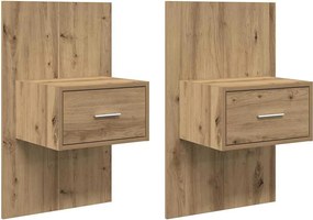 vidaXL Κομοδίνο 2 τμχ. Artisan Oak 50 x 32,5 x 80 εκ.