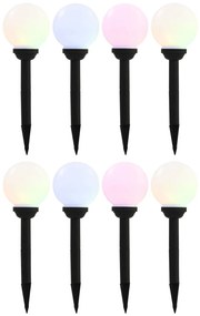 vidaXL Φωτιστικά Μπάλες Εξωτερικού Χώρου Ηλιακά 8 τεμ. LED 15 εκ. RGB