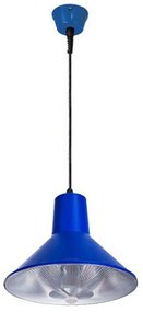 Φωτιστικό Οροφής Καμπάνα B027DL Φ310 Ε27 MAX 36W Blue Aca Metal, Glass